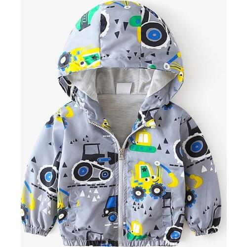 ZWF1345 Fashion Autumn Winter Jacket for girls Cartoon Windbreaker Girl Coats Kids clothes outdoor Child Coat Boys teenage