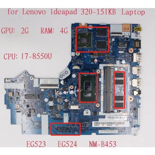 NM-B453 Para Lenovo Ideapad 320-15IKB Laptop Motherboard CPU:I7-8550U GPU:R17M 2G RAM:4G FRU: 5B20Q11183 5B20Q11179 5B20Q11154