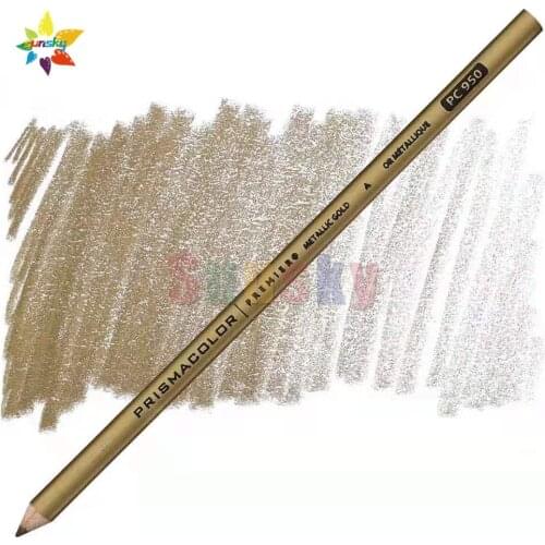 Single Color PC950 Usa Original Sanford Prismacolor Premier Colored Pencil Prismacolor Colored Oily penci Metallic Gold 4PC