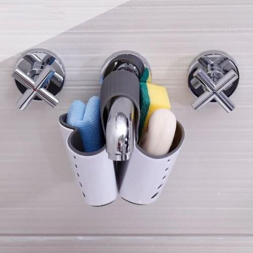 Organizer Adjustable Water Filter Basket Storage Rack Utensils Snap Sink Soap Holder Kitchen Bathroom Hanging Drain Basket