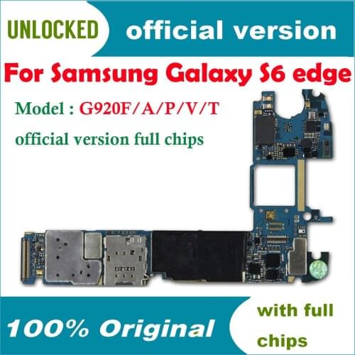 EU Version 32gb for Samsung Galaxy S6 G920F Motherboard,Original Unlocked for Samsung S6 G920P G920V G920A G920T G920I Mainboard