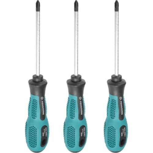 Phillips Screwdriver 4 Inch Round Shaft Non Slip Comfortable Handle 3pcs