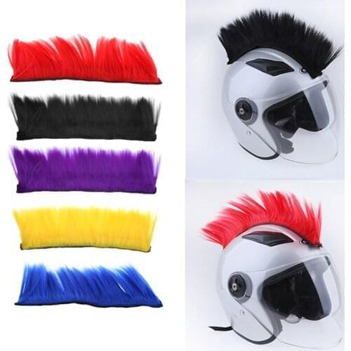 5 Colors Motorcycle Helmet Wigs Decoration DIY Punk Hair Accessories For Ski Cycling Snowboard Helmets Hair Party Cosplay Wig