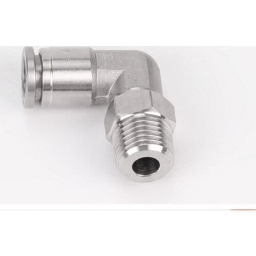 PL stainless steel thread elbow Trachea connector 304 stainless steel KQG2PL6-M5 Trachea quick connector 90