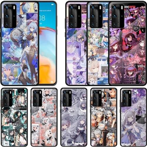 Genshin Impact For Huawei P Smart 2021 2020 Z P40 P30 P20 P10 Lite Nova 5i 2019 Pro Plus Tempered Glass Phone Case