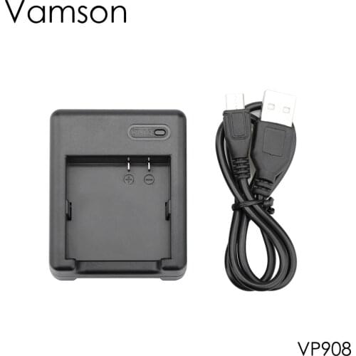 Vamson for Xiaomi for Yi 4 K Accessories Dual Battery Charger +USB Cable for yi 2 for Xiaoyi 4K Camera Accessories VP908