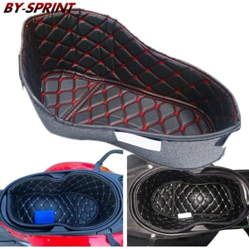 Motorcycle Accessories PU Leather Rear Trunk Storage Cargo Protector Seat Liner Bucket Pad For PIAGGIO Vespa GTS300 gts 300