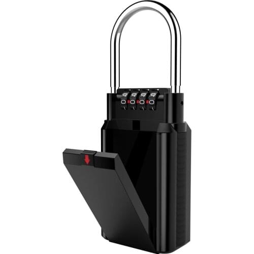 Ombination Lock Box Key Storage Lock Box 4-Digit Combination Lock Waterproof Indoor/Outdoor