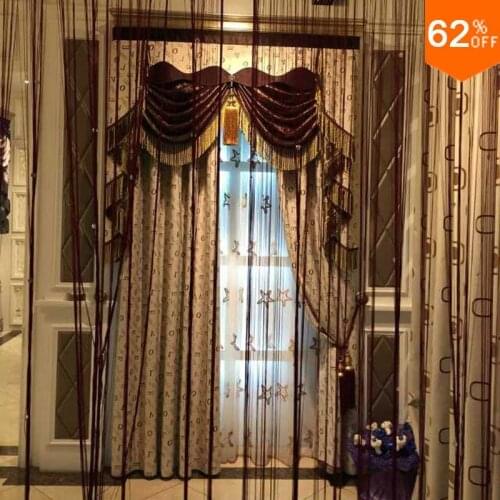Shower curtain stage curtains magnetic curtain English character suction living room curtain hotel mosquito -window wide 2 meter