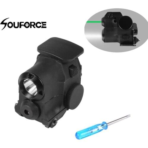 Green Aiming Laser Sight with LED Flashlight fit 20mm Rail Weaver Picatinny for Tactical Activity Rail Rifle Hunting Accessories