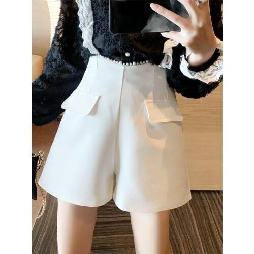 Casual Shorts Womens Autumn And Winter New Vertical Temperament Heavy Industry Nail Beads High Waisted Shorts