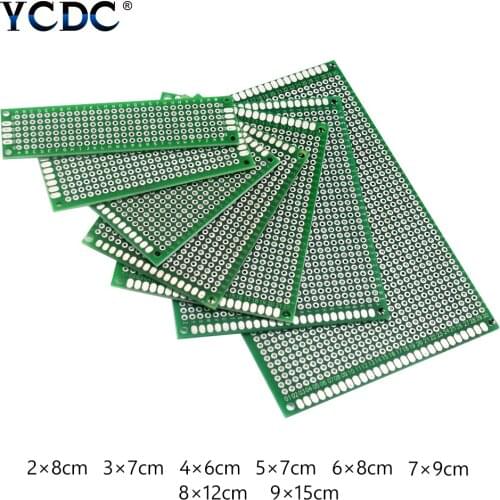 10x FR-4 2.54mm Hole Pitch Double Side Prototype PCB Printed Circuit Board PCB Soldering Board Protoboard For Arduino DIY