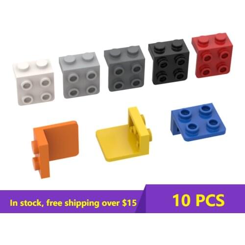 10PCS Bricks Compatible Assembles Particles 21712 44728 1x2-2x2 Studs for Building Blocks Parts DIY Educational Tech Parts Toys