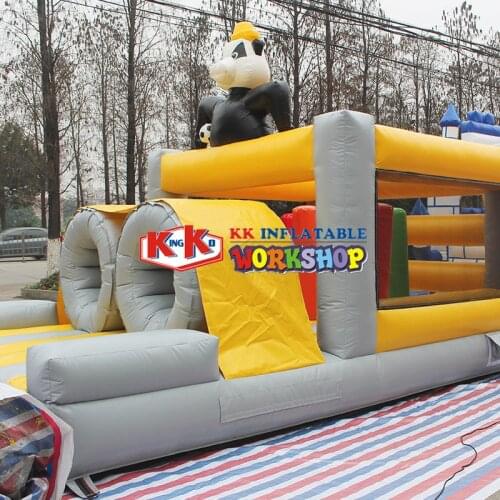 Childrens interactive game Mini Panda Inflatable obstacle course