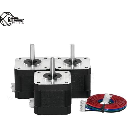3PCS Nema17 Stepper Motor 42 motor Nema 17 motor 42BYGH 1.5A 17HS4401S motor 4-lead for 3D printer with HX2.54/Dupont cab