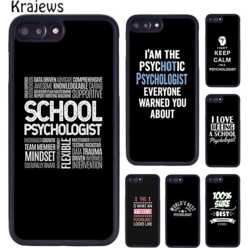 Krajews Awesome Psychologist Profession Psychology Phone Case For iPhone SE 6s 7 8 plus X XR XS 11 12 pro max Samsung S8 S9 S10