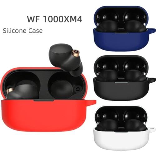 Case Protective SkinCompatible with-S-ony WF-1000XM4 Earbuds Charging Case Anti-dust & Shockproof Soft Silicone Case