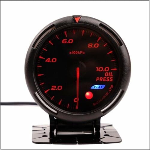 DEFI Oil Pressure Sensor For tt 8n a3 8v Universal 0-10Bar 60mm Car Round pointer Boost Gauge with colorful light 12V