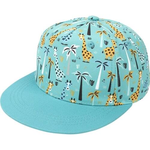 Children Baseball Cap Breathable Kids Sun Hat Cartoon Print Dome Hats Boy Girl Hip Hop Cotton Snapback Caps for 4-8 Years