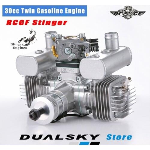 RCGF STINGER 30CC TWIN 2 Stroke Engines Rc Model Gasoline Engines Rc Aircraft Rc Airplane Two Cycle Stinger 30cc Engine