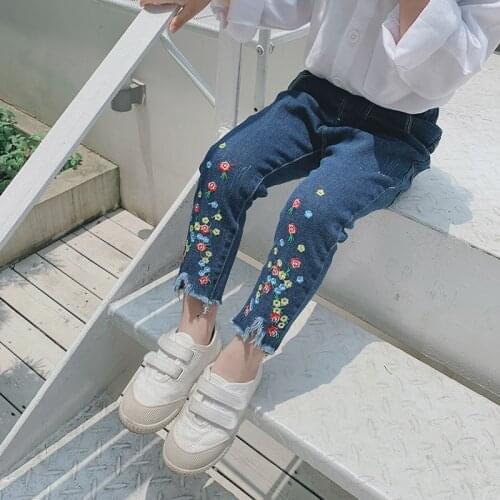 Girls Jeans Fashion Children Skinny Jeans Pants For Girls Casual Kids Denim Pants Spring Autumn Girls Clothing 2 4 5 6 7 8 Year