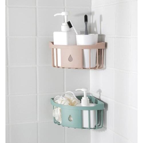 HOT SALE! Wall Hanging Triangle Corner Storage Rack Basket Kitchen Bathroom Organizer Storage Basket