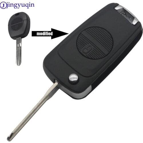 Jingyuqin 2 Button Remote Modified Flip Car Key Shell Fob For Nissan Micra Almera Primera X-Trail With A33 Blade
