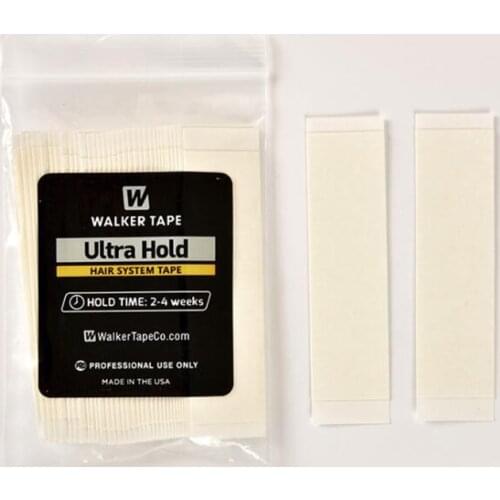 Ultra Hold Tape Adhesive 1"*3"Straight Super Strips Waterproof Double Side Adhesives For Lace Wig Hairpiece Toupee 36pcs
