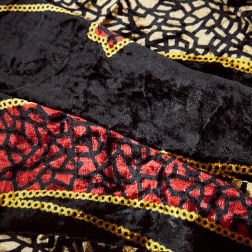 Beautiful Line Silk Velvet Fabric For Dress Telas Por Metro Tissus Au MÈTre Ткань Для Шитья Одежды Sewing Tecido Cheongsam Diy