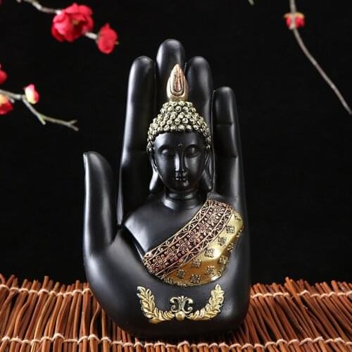 New Resin Thailand Buddha Sculpture Buddha Statue Fengshui Hand Made Buddhism Hindu Meditation Figurine Home Decor Ornaments