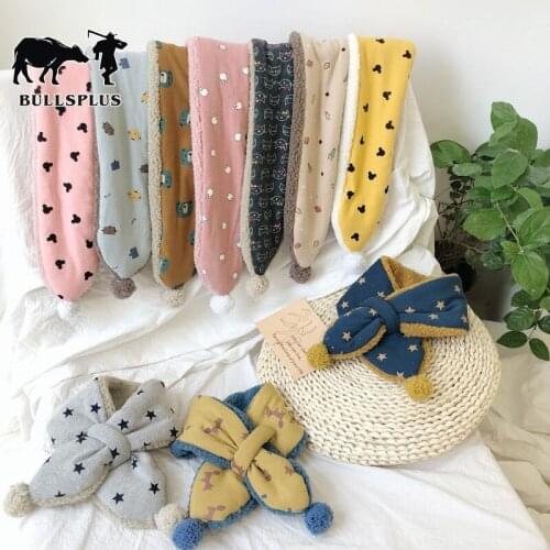 New printing bean baby warm lamb cashmere cross scarf for autumn and winter 2019 winter scarf