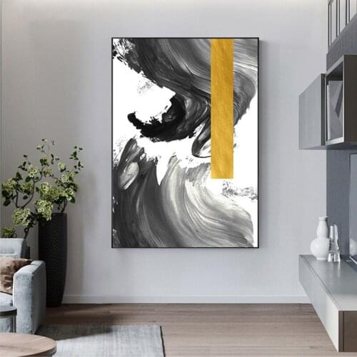 New Chinese Style Splashing Ink Canvas Art Japanese Watercolor Poster and Print Wall Art for Living Room Tableaux Muraux Moderne