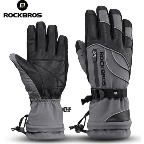ROCKBROS -40 Degree Winter Cycling Gloves Thermal Waterproof Windproof Mtb Bike Gloves for Skiing Hiking Snowmobile Motorcycle