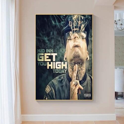 SP128 Silk Cloth Wall Poster Kid Ink Hiphop Music Star Art Home Decoration Gift