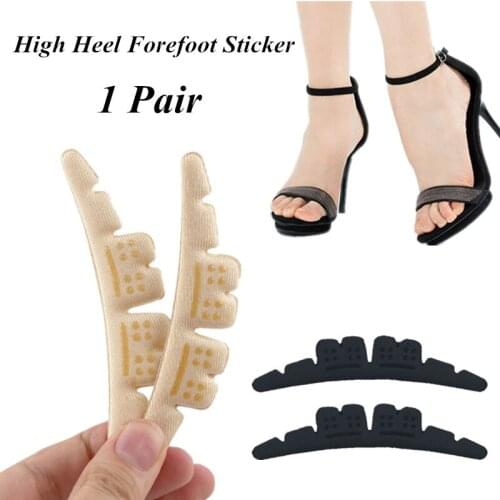 Non-slip 1Pair Flip Flop Women Sandals For High Heels Anti-Pain Insoles Sticker Self-Adhesive Heel Stickers Forefoot Pad
