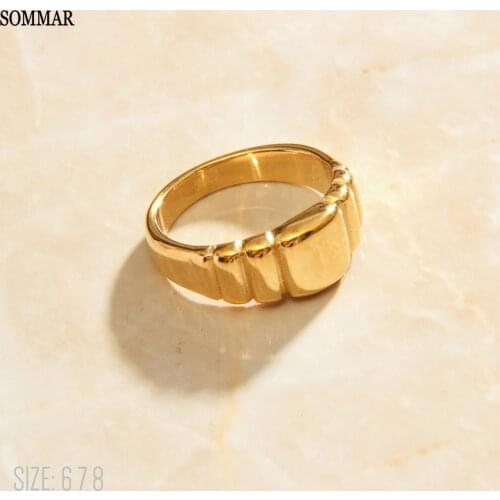SOMMAR Lose Money Promotions! Gold Filled size 6 7 8 Gentlewoman men\s rings Abstract line men ring prices in euros