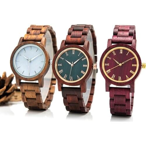 Womens watches Custom Logo Wholesale Handcrafted Branded Quartz Watches Casual Business Mens Wooden Watch