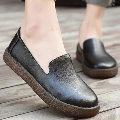 Women Causal Flats Shoes Slip On Female Shoes 2021 Womens Moccasins Leather Women Loafers Comfort Flats Woman Chaussure Femme