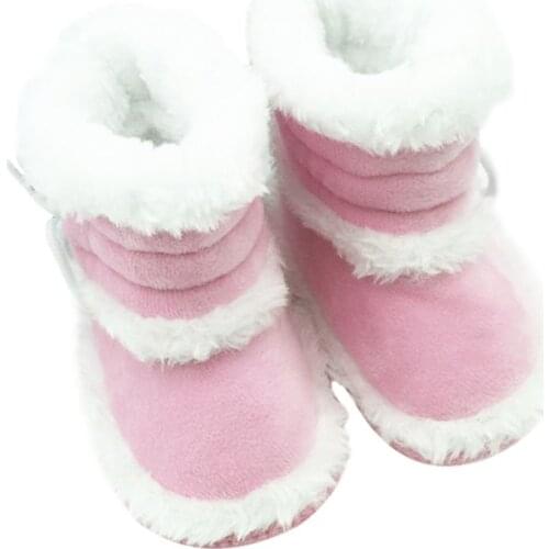 Winter Baby Girls Snow Boots Infant Solid Lace Up Shoes Prewalker Anti-slip Boots 0-18 Months New BS08