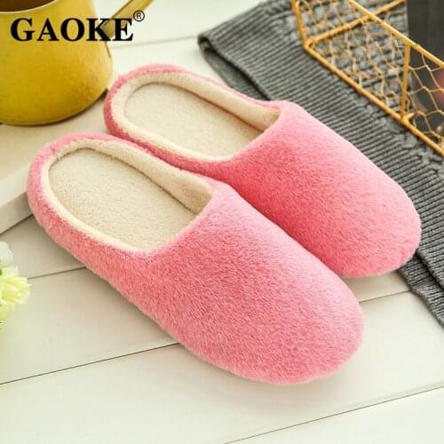 Woman Winter Slippers Soft Plush Cotton Cute Slippers Shoes Indoor Home Furry Slippers Striped Slippers Woman Indoor Footwear
