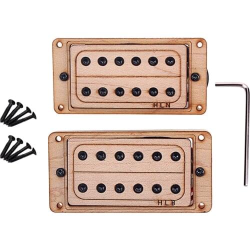 Maple Guitar Pickup Double Coil Humbucker Pickups Neck and Bridge Set Wood
