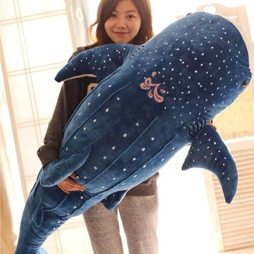 1pc 100cm Giant Big Size Funny Soft Shark Whale Plush Toy Stuffed Cute Animal Reading Pillow Appease Cushion Gift For Children