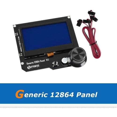 1pc Generic 12864 Panel V1.1 Smart 12864LCD Module Display Blue Screen Support Marlin DIY For CNC RAMPS Cheetah F6 VS Mini12864
