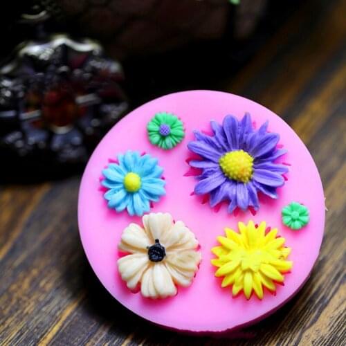 3D Flower Silicone Molds Fondant Craft Cake Candy Chocolate Sugarcraft Ice Pastry Baking Tool Mould