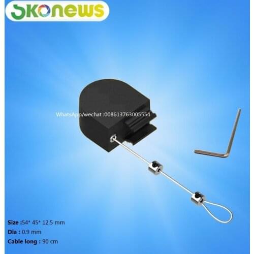 50 pcs Spring Loaded Retractable Steel Wire Cord Recoiler Wristlet Anti Theft Pull Box For ring , jewelry,Pendant