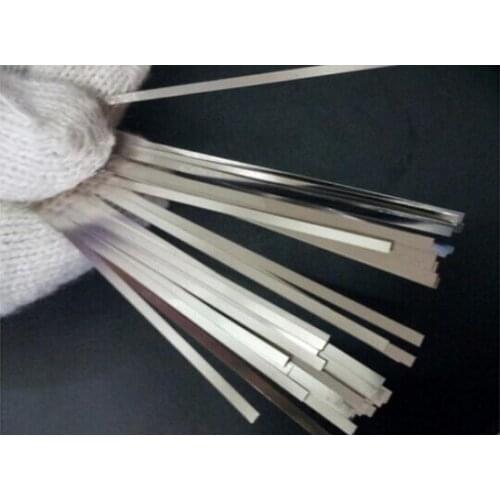 500pcs 0.1 x 5 x 100mm Nickel Plated Steel Strap Strip Sheets for battery spot welding machine Welder Equipment