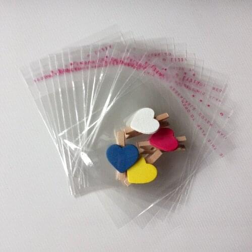 500PCS 8*10cm Clear Resealable Cellophane/BOPP/Poly Bags Transparent Opp Bag Packing Plastic Bags Self Adhesive Seal for gift