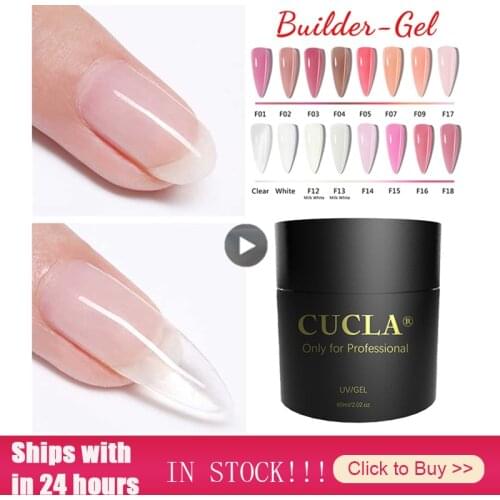 60ml Nail Gel Polish Extension Building Gel 16 Colors Camouflage Color UV Nail Builder Gel Hard Jelly Manicure Extension Glue