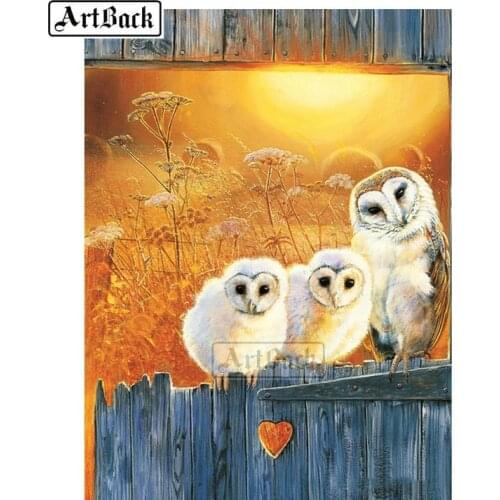 Owl Diamond Painting Animal Diamond Mosaic Full Square Drill Rhinestone 3D Diamond Embroidery Crafts Gift