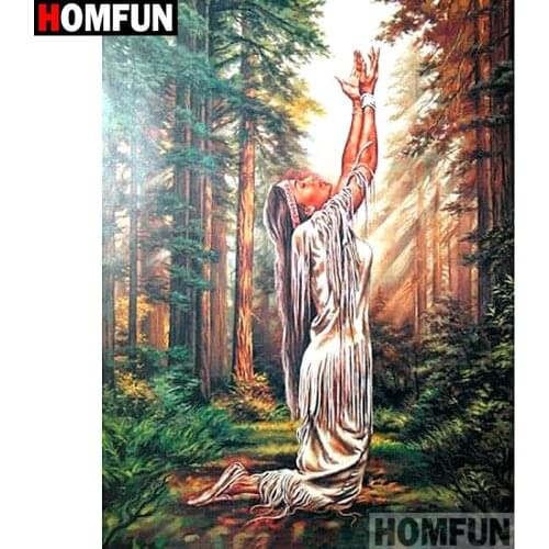 HOMFUN Full Square/Round Drill 5D DIY Diamond Painting "beauty" Embroidery Cross Stitch 5D Home Decor Gift A09226